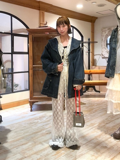 CIAOPANIC レースメローフーディートップス オフホワイト CIAOPANIC tシャツ レースメローフーディートップス レディース