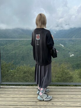 「アイテム（スウェット）」を使った、arisa okitaさん（レディース・162cm・20代）の秋コーディネート