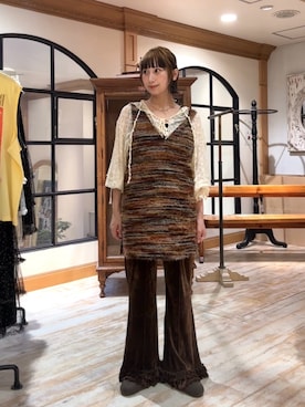 「アイテム（ベスト）」を使った、arisa okitaさん（レディース・162cm）の秋コーディネート