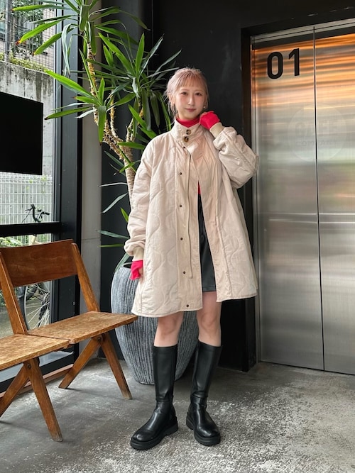 CIAOPANIC（チャオパニック）の「キルティングスタンドカラーオーバー