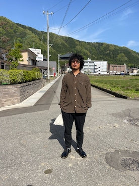 「Dr. Martens（ドクターマーチン）のDr.Martens / ドクターマーチン 1461 3EYE GIBSON SHOE 3ホール ギブソン シューズ ブーツ（ブーツ）」を使った、papaさん（メンズ・176cm）の春コーディネート