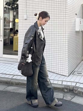 「MURUA（ムルーア）のアイテム」を使った、Nanamiさん（レディース・156cm）の秋コーディネート