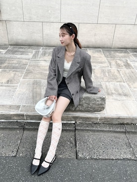 「MURUA（ムルーア）のアイテム」を使った、Nanamiさん（レディース・156cm）の秋コーディネート