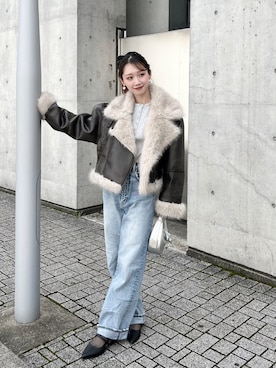 「MURUA（ムルーア）のアイテム」を使った、Nanamiさん（レディース・156cm）の秋コーディネート