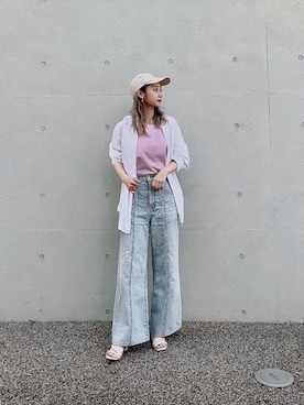 「MICALLE MICALLE（ミカーレミカーレ）のアイテム」を使った、Nanamiさん（レディース・156cm）の夏コーディネート