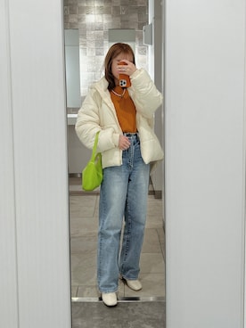 「FREE'S MART（フリーズマート）のアイテム（ブルゾン）」を使った、Nanamiさん（レディース・156cm）の春コーディネート