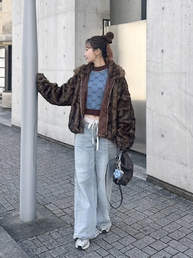 「アイテム（キーケース/キーアクセサリー）」を使った、Nanamiさん（レディース・156cm）の秋コーディネート