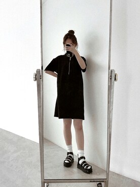 「ミニワンピ」｜Nanamiさん（レディース・155cm）の夏コーディネート