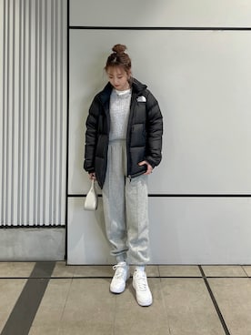 「THE NORTH FACE（ザノースフェイス）のザ・ノース・フェイス メンズダウンジャケット / ヌプシジャケット（ダウンジャケット/コート）」を使った、Nanamiさん（レディース・156cm）の冬コーディネート