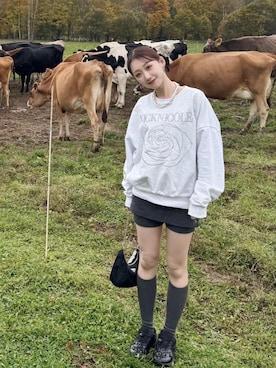 「PRADA（プラダ）のアイテム」を使った、Nanamiさん（レディース・156cm）の秋コーディネート