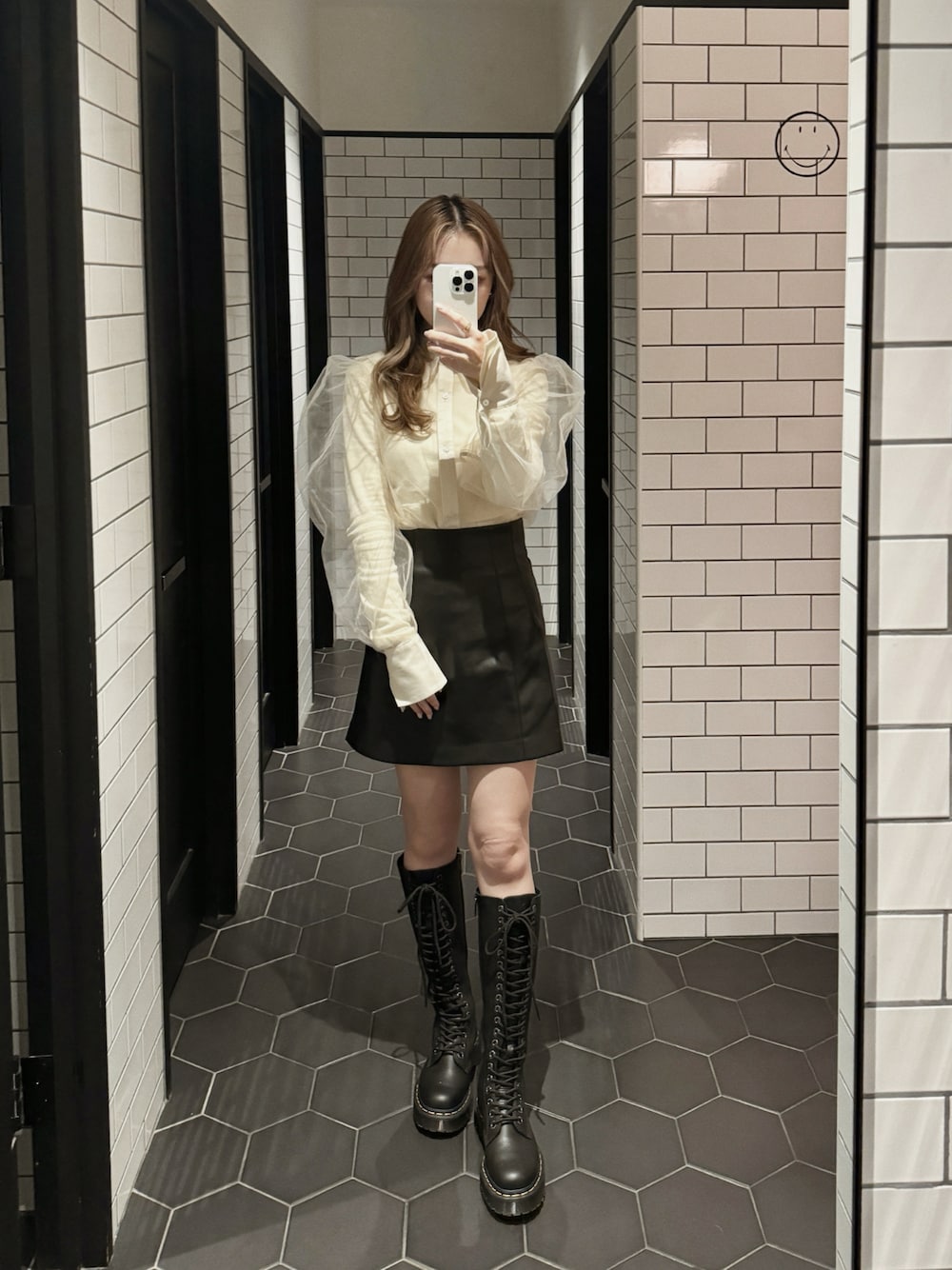 Dr. Martens BEX 20 ホール ロングブーツ 5 ブラック ドクターマーチン Dr.Martens レディース 20ホールブーツ 1B60