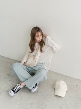 「chocomee（チョコミー）のアイテム」を使った、Nanamiさん（レディース・156cm）の夏コーディネート