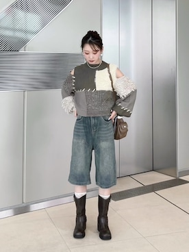 「MURUA（ムルーア）のアイテム」を使った、Nanamiさん（レディース・156cm）の秋コーディネート