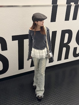 「MURUA（ムルーア）のアイテム」を使った、Nanamiさん（レディース・156cm）の秋コーディネート