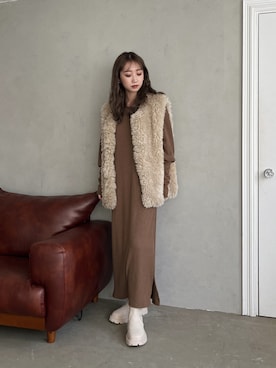 「春服デビュー宣言」｜「アイテム（ワンピース/ドレス）」を使った、Nanamiさん（レディース・156cm）の春コーディネート