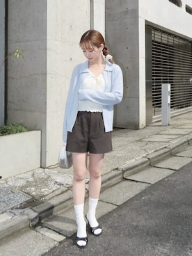 「GIUNON（ジウノン）のアイテム」を使った、Nanamiさん（レディース・156cm）の春コーディネート