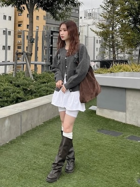 「MURUA（ムルーア）のアイテム」を使った、Nanamiさん（レディース・156cm）の秋コーディネート