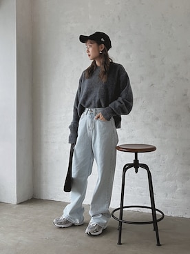 「マイベストコーデ2022」｜「アイテム（帽子）」を使った、Nanamiさん（レディース・156cm）の冬コーディネート
