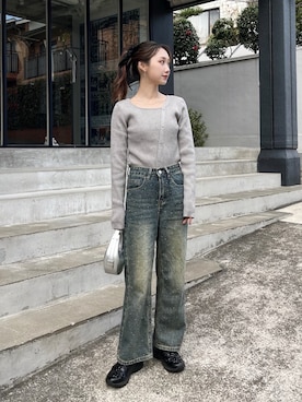 「アイテム（パンツ）」を使った、Nanamiさん（レディース・156cm）の秋コーディネート