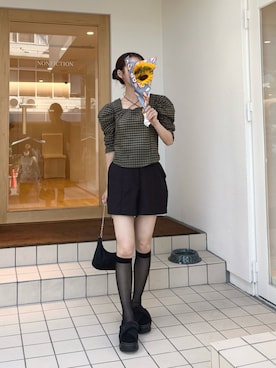 「NIKE（ナイキ）のアイテム」を使った、Nanamiさん（レディース・156cm）の夏コーディネート