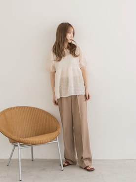 「chocomee（チョコミー）のアイテム」を使った、Nanamiさん（レディース・156cm）の春コーディネート