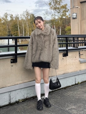 「MURUA（ムルーア）のアイテム」を使った、Nanamiさん（レディース・156cm）の秋コーディネート