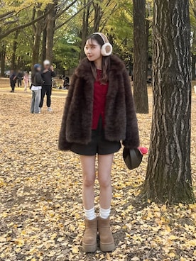 Nanamiさん（骨格ウェーブ・レディース・156cm）の冬コーディネート