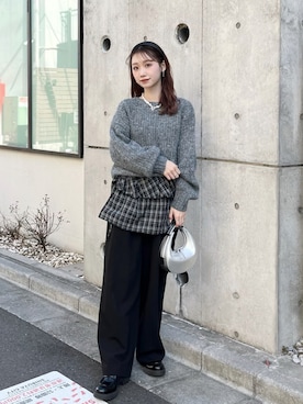 「アイテム（パンツ）」を使った、Nanamiさん（レディース・156cm）の秋コーディネート