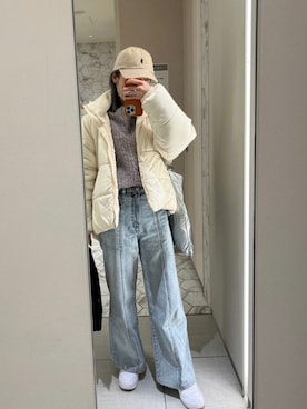 「FREE'S MART（フリーズマート）のアイテム（ブルゾン）」を使った、Nanamiさん（レディース・156cm）の冬コーディネート