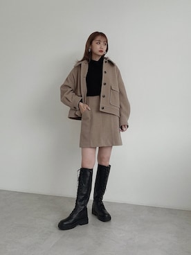 「FREE'S MART（フリーズマート）のアイテム（ブルゾン）」を使った、Nanamiさん（レディース・156cm）の秋コーディネート