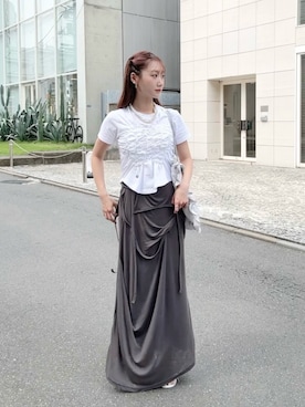 「FLAREUP（フレアアップ）のアイテム」を使った、Nanamiさん（レディース・156cm）の夏コーディネート