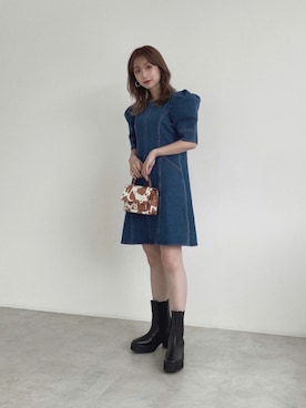 「ミニワンピ」｜Nanamiさん（レディース・155cm）の秋コーディネート