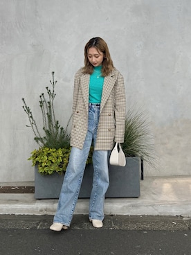 「ごきげんウィーク」｜「アイテム（ブーツ）」を使った、Nanamiさん（レディース・156cm）の春コーディネート