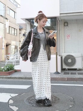 「duei（デュイ）のアイテム」を使った、Nanamiさん（レディース・156cm）の秋コーディネート