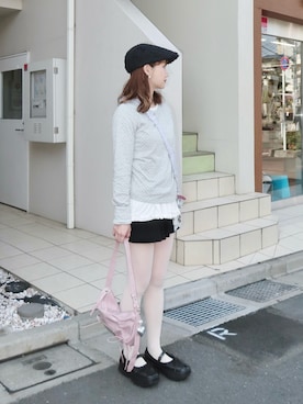 「MURUA（ムルーア）のアイテム（パンツ）」を使った、Nanamiさん（レディース・156cm）の春コーディネート