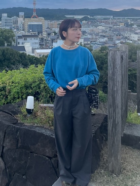 「HANES（ヘインズ）のアイテム（スウェット）」を使った、Biraさん（レディース・155cm）の秋コーディネート