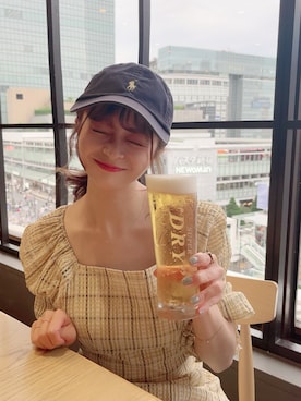 「POLO RALPH LAUREN（ポロ ラルフ ローレン）のPOLO Ralph Lauren/ポロラルフローレン クラシック ポニー ベースボール キャップ（キャップ、ブルー系）」を使った、かぉさん（レディース・152cm）の春コーディネート