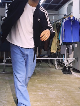 「アイテム（ジャージ）」を使った、-age.-さん（メンズ・166cm・20代）の夏コーディネート