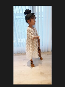 「sakishimatokyo（サキシマトーキョー）のアイテム」を使った、Milly＆Alvinさん（キッズ・120cm）の夏コーディネート