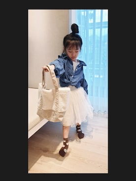 「H&M（エイチ・アンド・エム）のアイテム（スカート）」を使った、Milly＆Alvinさん（キッズ・120cm）の夏コーディネート