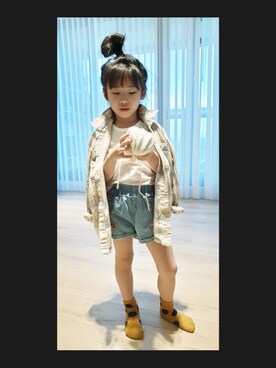 「UNIQLO（ユニクロ）のアイテム（ブルゾン）」を使った、Milly＆Alvinさん（キッズ・120cm）の夏コーディネート