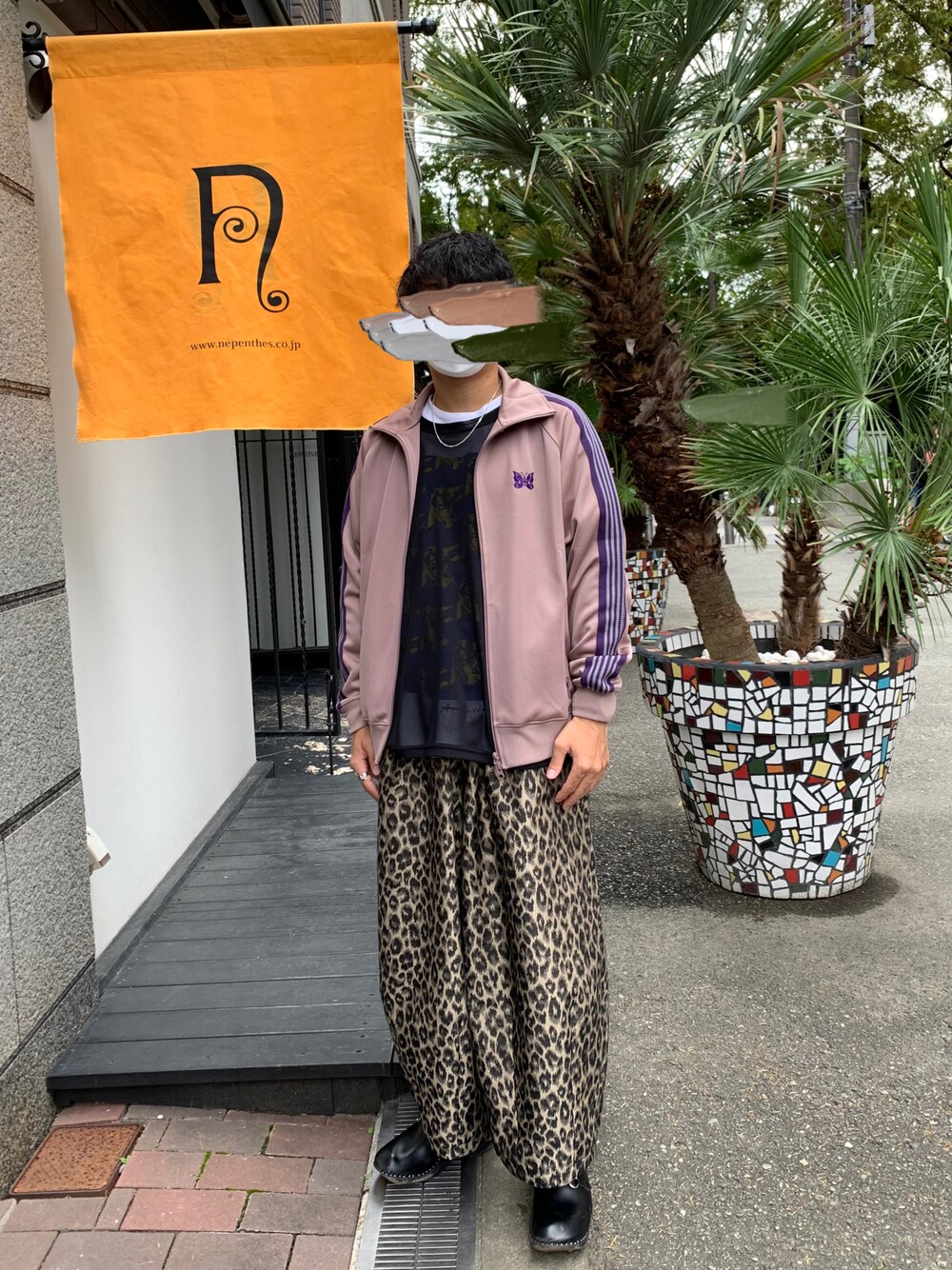 Needles / ニードルズ マルチ柄 透け感 Uネック Tシャツ SALE 10%OFF】[QV345]NEEDLES(ニードルズ) L/S U-Neck Tee