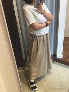 「adidas（アディダス）のアイテム（アナログ腕時計）」を使った、Tomikoさん（レディース・155cm）の夏コーディネート