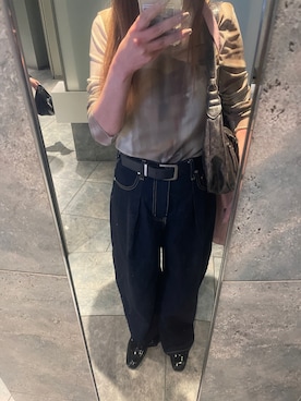 「MOUSSY（マウジー）のアイテム（Tシャツ/カットソー）」を使った、meguuuさん（レディース・156cm）の秋コーディネート