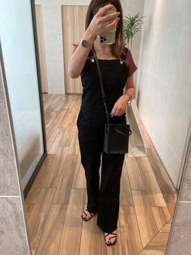 「MOUSSY（マウジー）のアイテム（サロペット/オーバーオール）」を使った、meguuuさん（レディース・156cm）の夏コーディネート