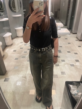 「ACLENT（アクレント）のアイテム」を使った、meguuuさん（レディース・156cm）の夏コーディネート