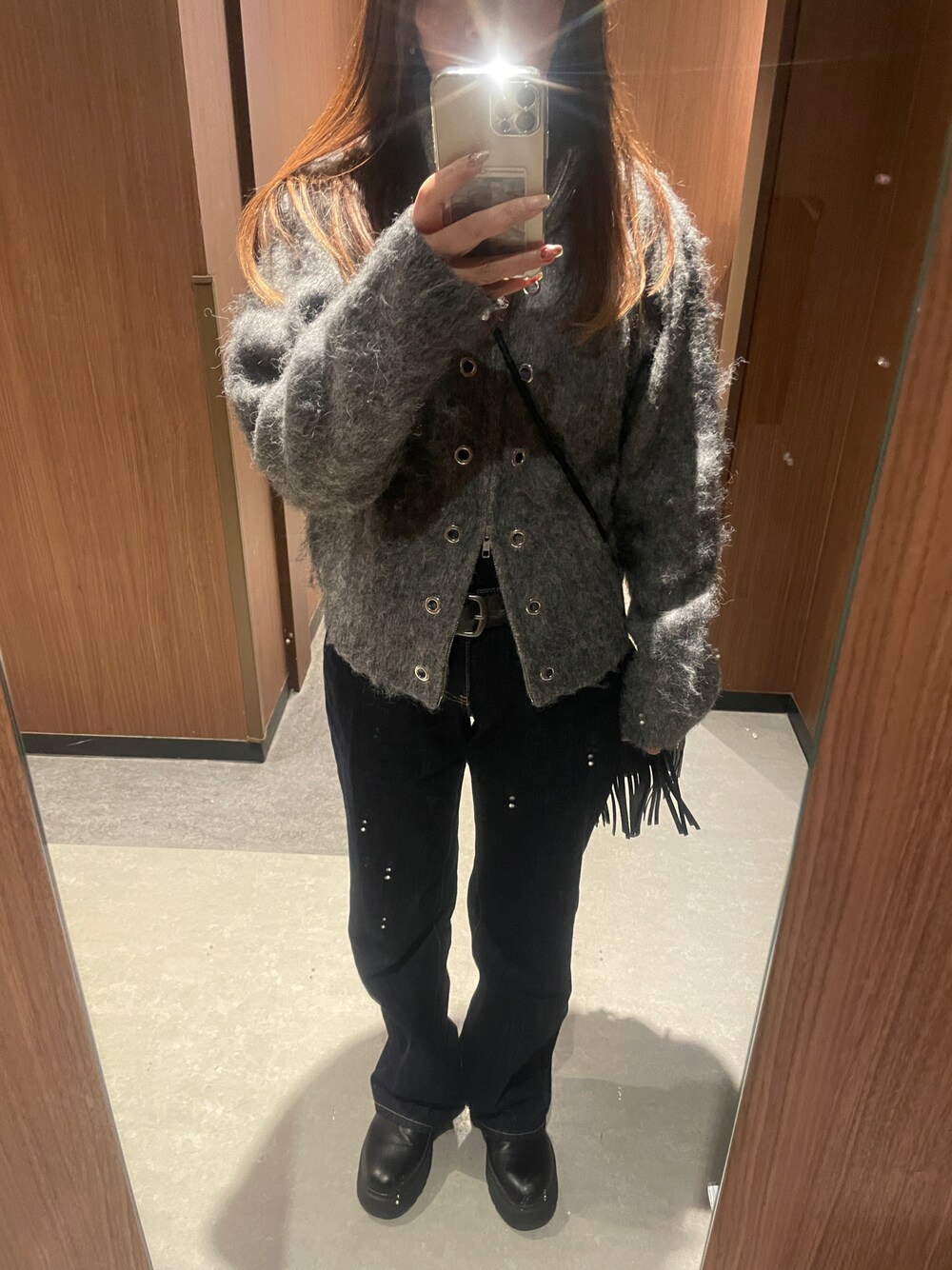 LAGUA GEM（ラグアジェム）の「ZIP SIDE EYELET ニット（ニット