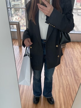 「MOUSSY（マウジー）のアイテム（ジャケット/アウター）」を使った、meguuuさん（レディース・156cm）の春コーディネート