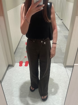 「アイテム（チノパンツ）」を使った、meguuuさん（レディース・156cm）の夏コーディネート