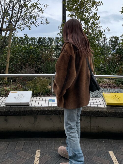 SLY（スライ）の「F/FUR FRONT HOOK COAT フェイクファー フロント